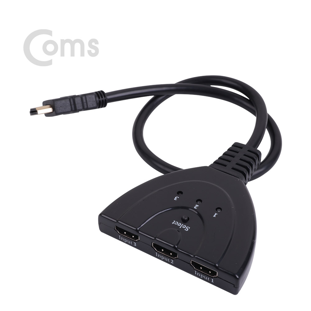 Coms HDMI 선택기 (케이블형 3:1)