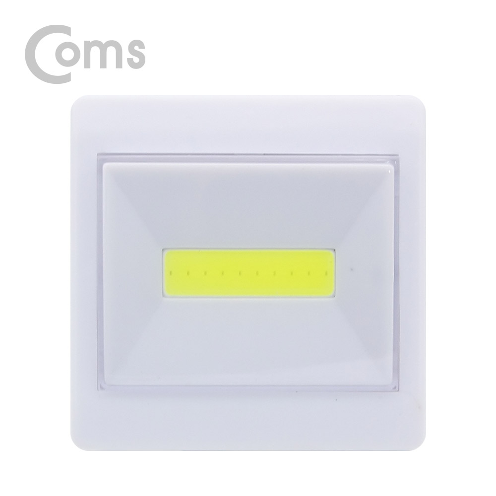 Coms LED 스위치 벽면등(Switch Light) 사각 / 10 LED / 3 x AAA