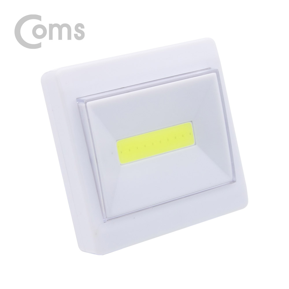 Coms LED 스위치 벽면등(Switch Light) 사각 / 10 LED / 3 x AAA