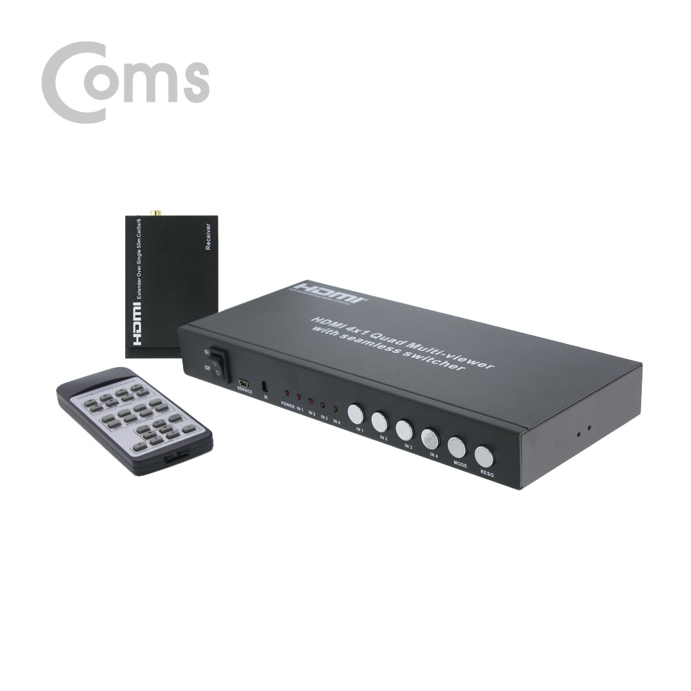 Coms HDMI 화면 분할기 & LAN ( 4 x 1 )