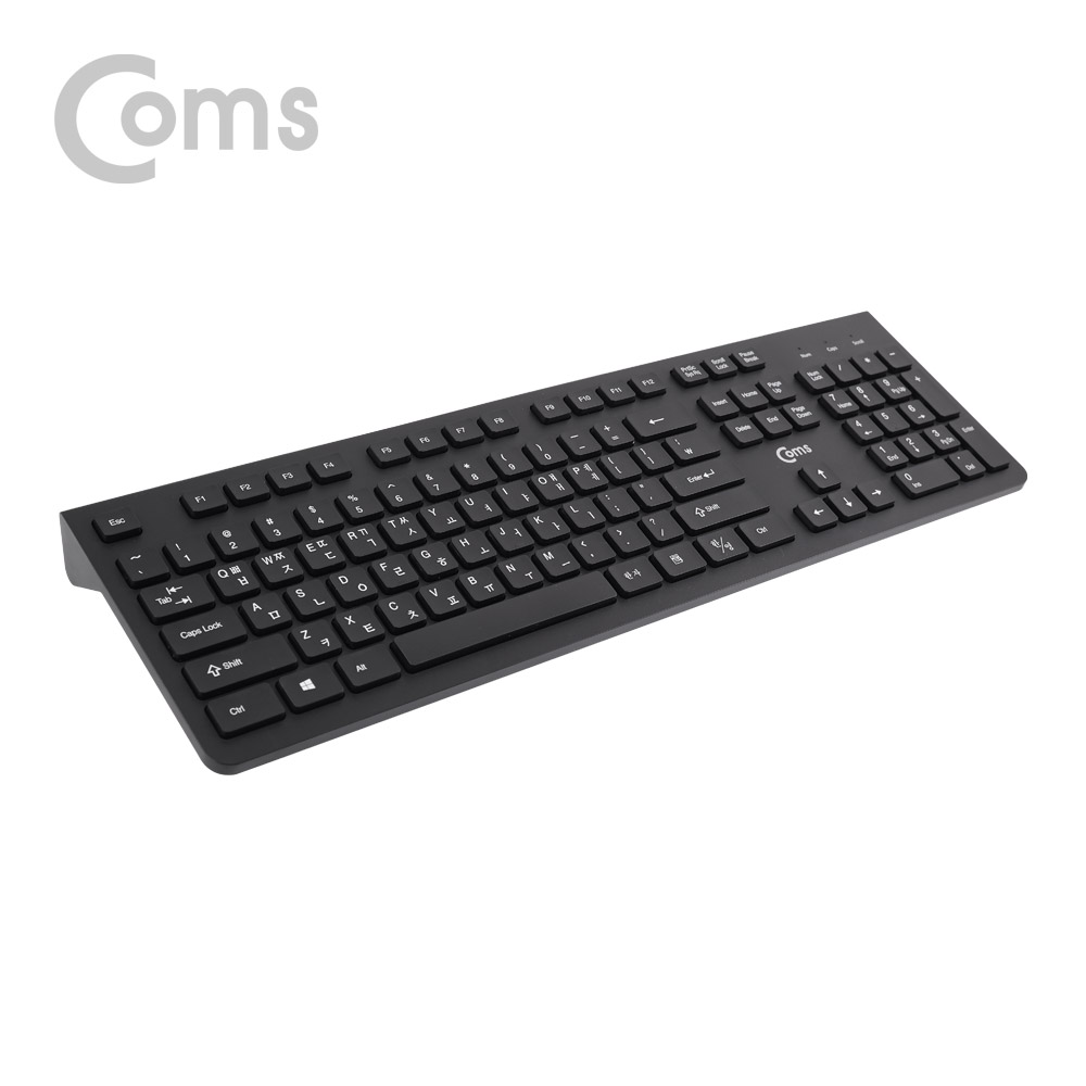 Coms USB 유선 키보드 / 멤브레인 / 104키 / USB 2.0 / 아이솔레이션 키 / 블랙 컬러