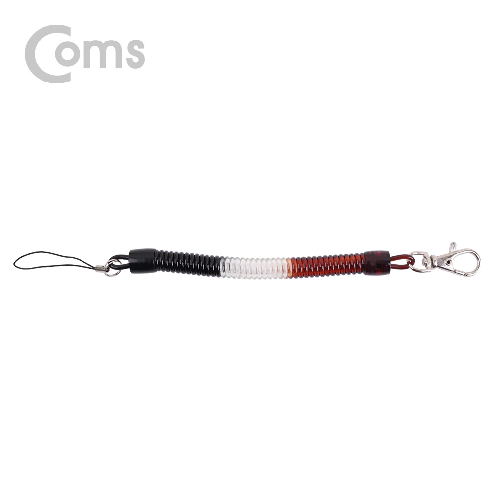 Coms 스프링 스트랩 끝단 컬러 OD 12mm / Black, Brown, White / 분실 방지
