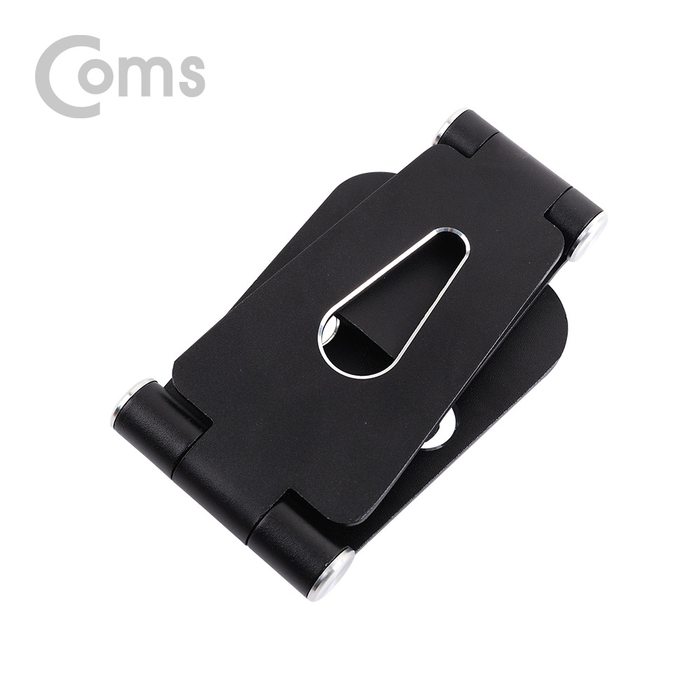 Coms 스마트폰 거치대 Black / 2단 접이식 스탠드 / 탁상용