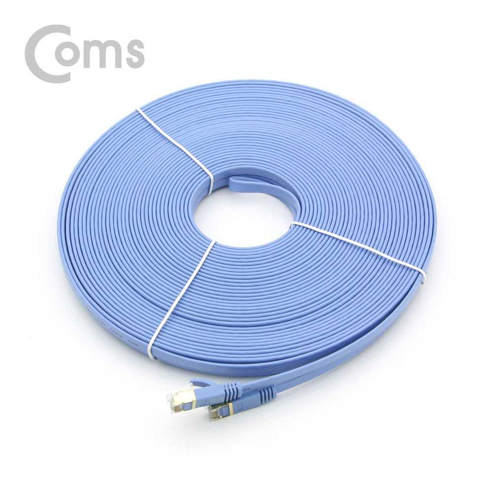 Coms 랜케이블(Direct/Cat7/플랫형) 30M/LAN/10Gbps