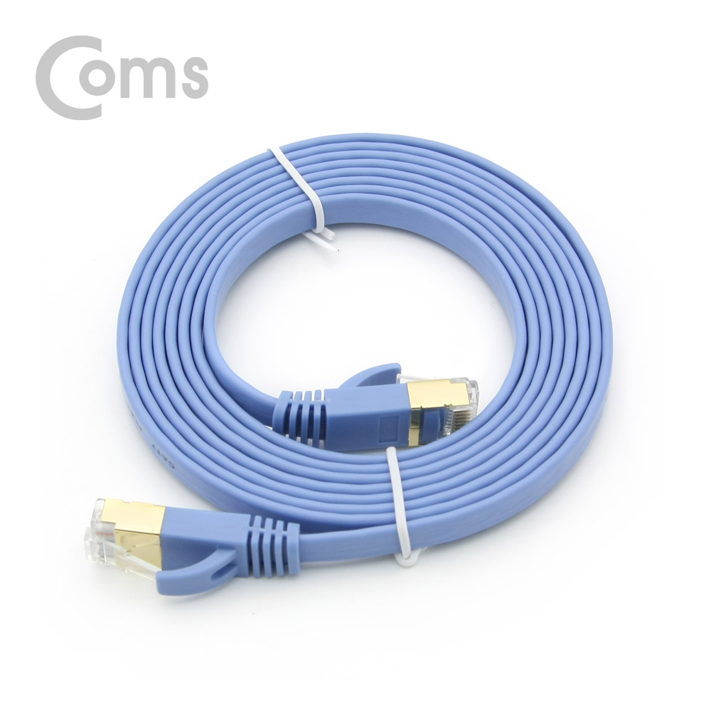 Coms 랜케이블(Direct/Cat7/플랫형) 3M/LAN/10Gbps