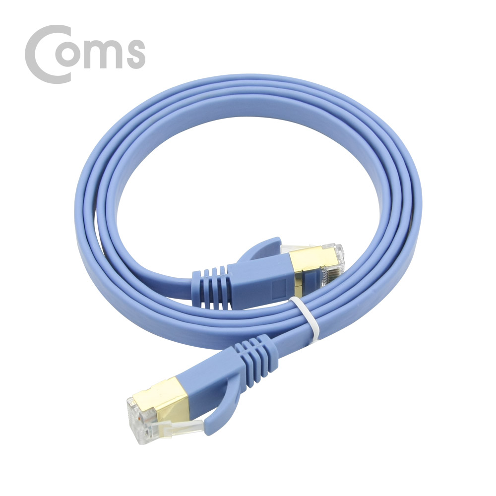 Coms 랜케이블(Direct/Cat7/플랫형) 1M/LAN/10Gbps