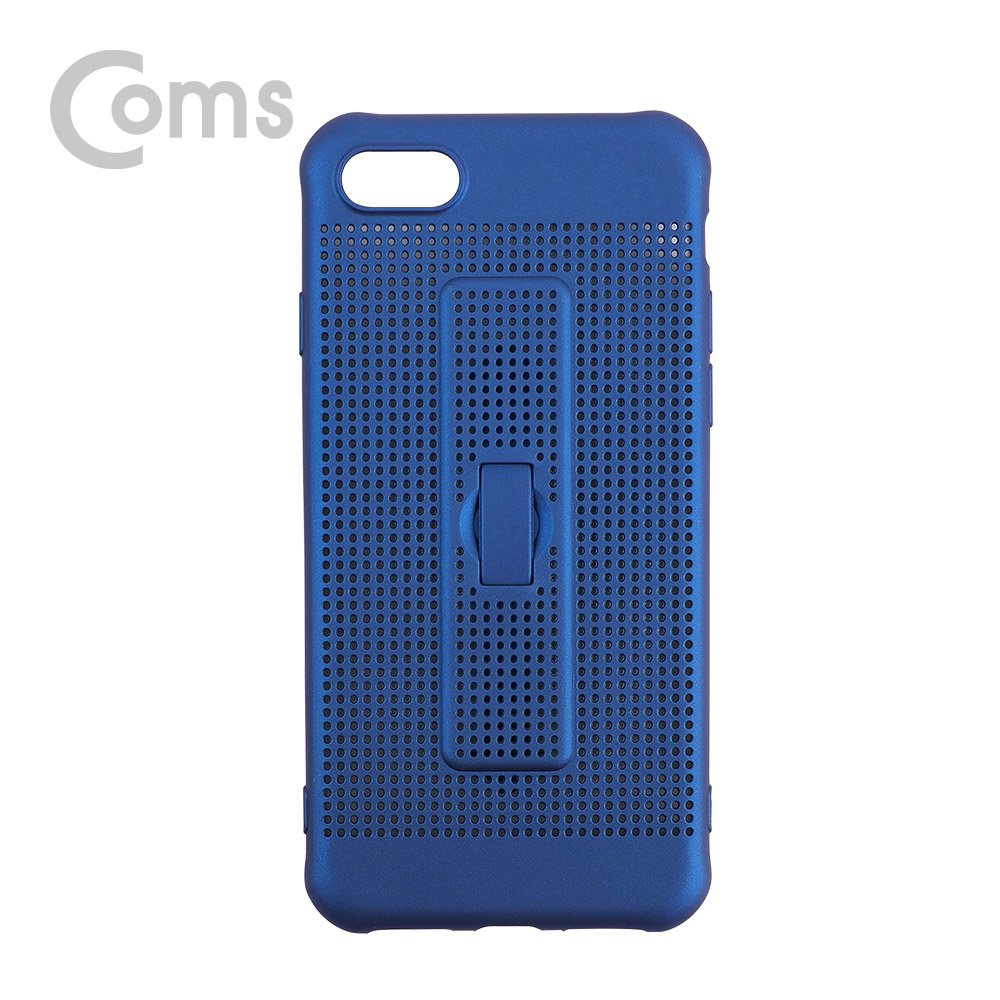 Coms 스마트폰 케이스(통풍), 핑거그립 - iOS Phone 7/8, Blue