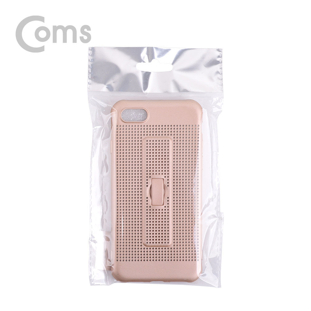 Coms 스마트폰 케이스(통풍), 핑거그립 - iOS Phone 7/8, Gold