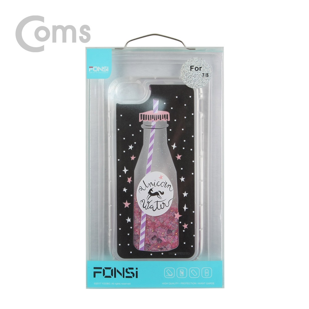 Coms IOS Phone 8Pin (8핀) 7/8 투명 글리터 케이스(음료병/보틀)