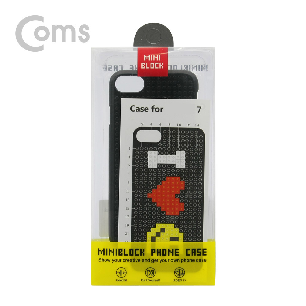 Coms IOS Phone 8Pin (8핀) 7 미니(나노) 블럭 케이스, Black
