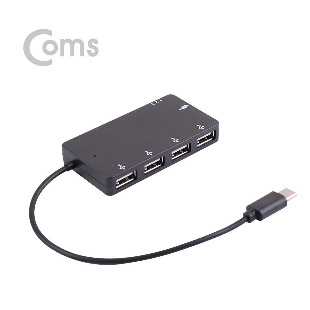 Coms USB 3.1(Type C) 4포트 허브 / USB 2.0 4Port / 무전원 & 유전원 가능