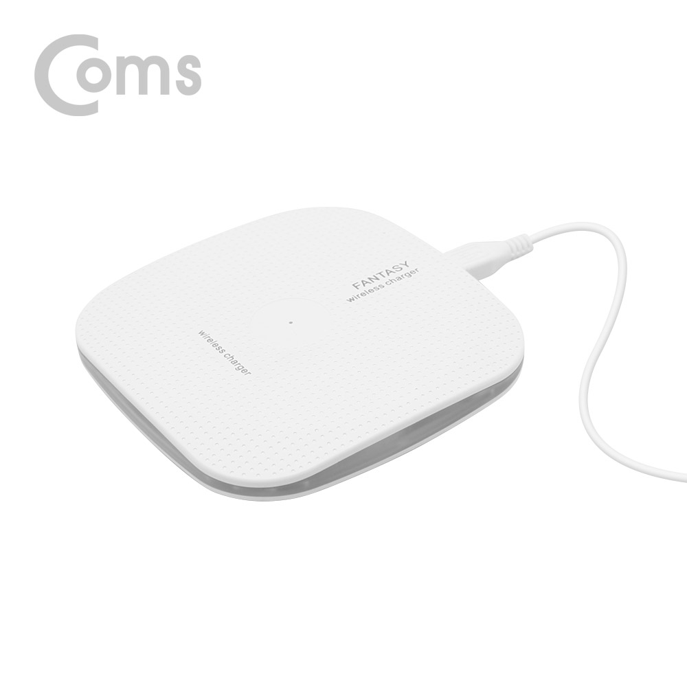Coms 스마트폰 무선 충전기 / 충전패드 / 5V - 1A / Qi 규격 / White