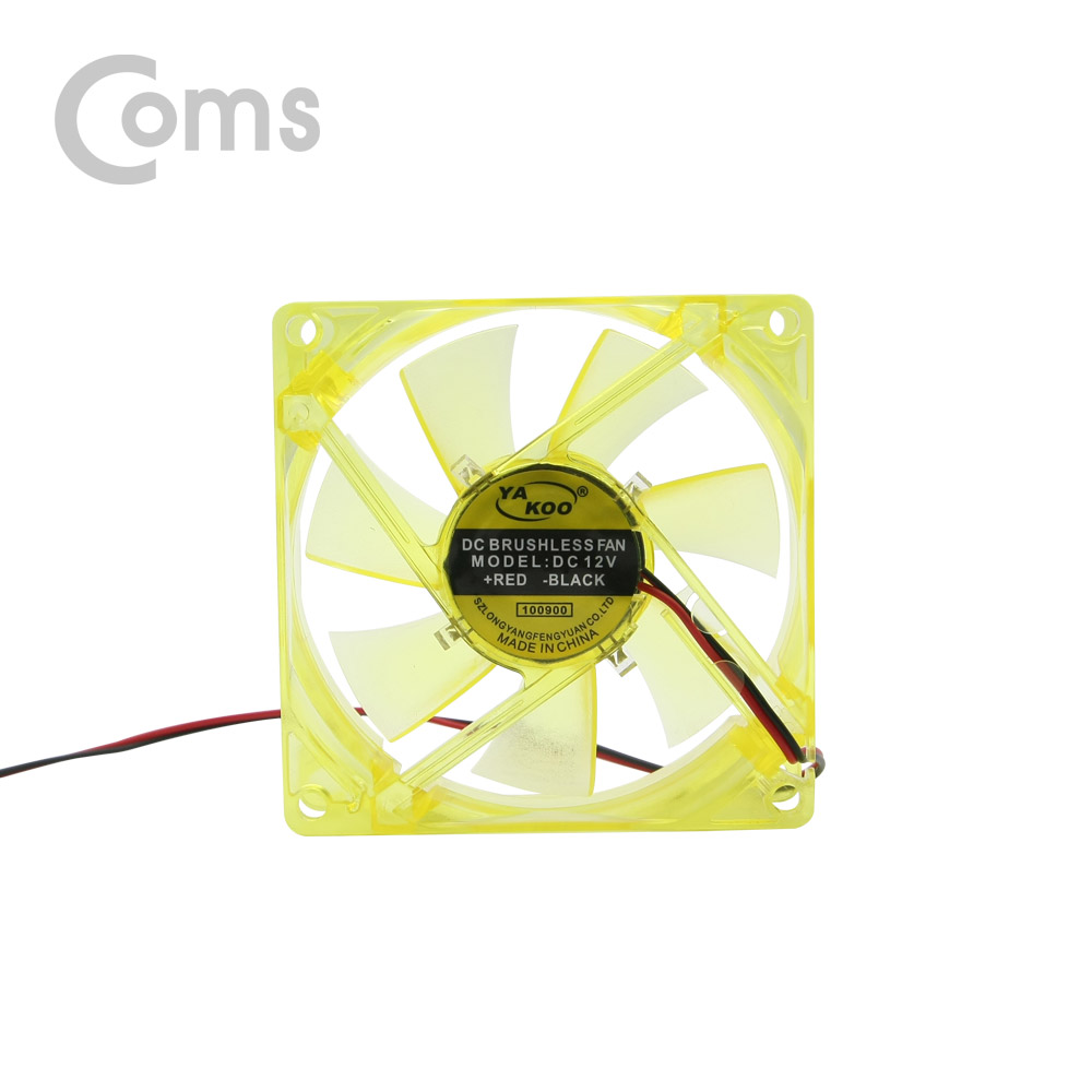 Coms 쿨러 케이스용 CASE / (IDE 4P) 투명 Yellow / 80mm