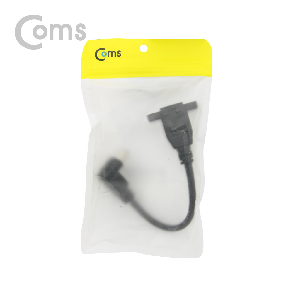 Coms HDMI 연장 젠더, HDMI(M)상향꺾임(꺽임) / HDMI(F)포트형, 4K2K 60Hz, 15cm