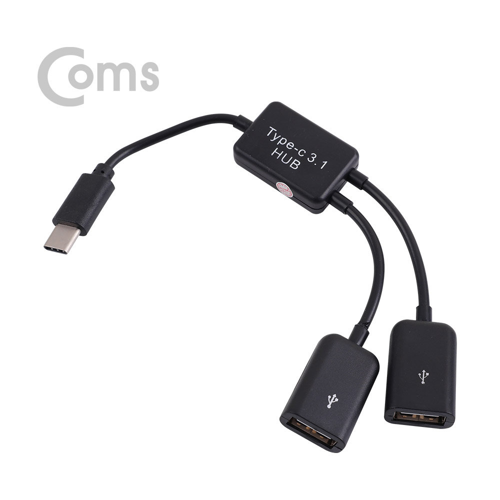 Coms USB 3.1 허브(Type C), USB A 2P / Type C OTG 케이블