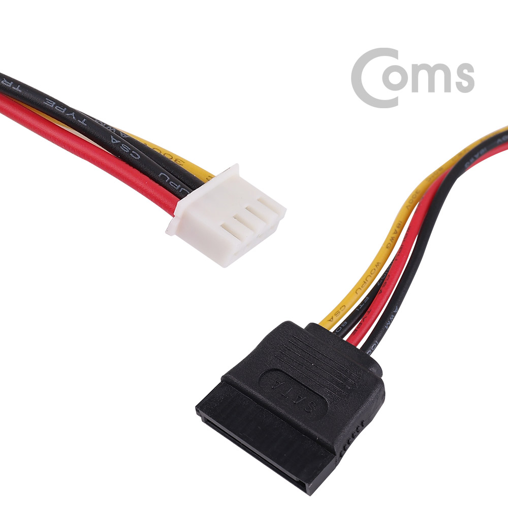 Coms  SATA 전원 케이블(Mini 4P 변환) 15cm / SATA(M) / Mini 4P