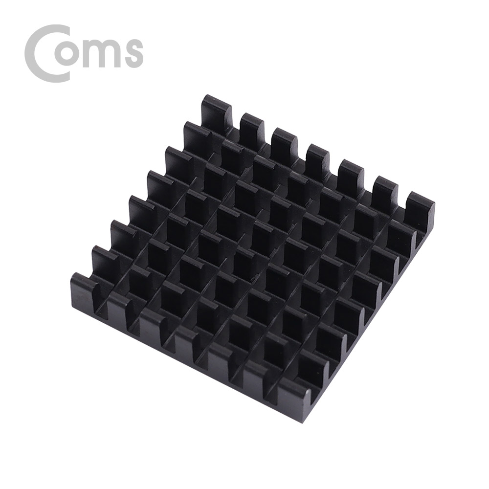 Coms 쿨러 방열판 / 알루미늄 25mm x 25mm x 5mm, Black