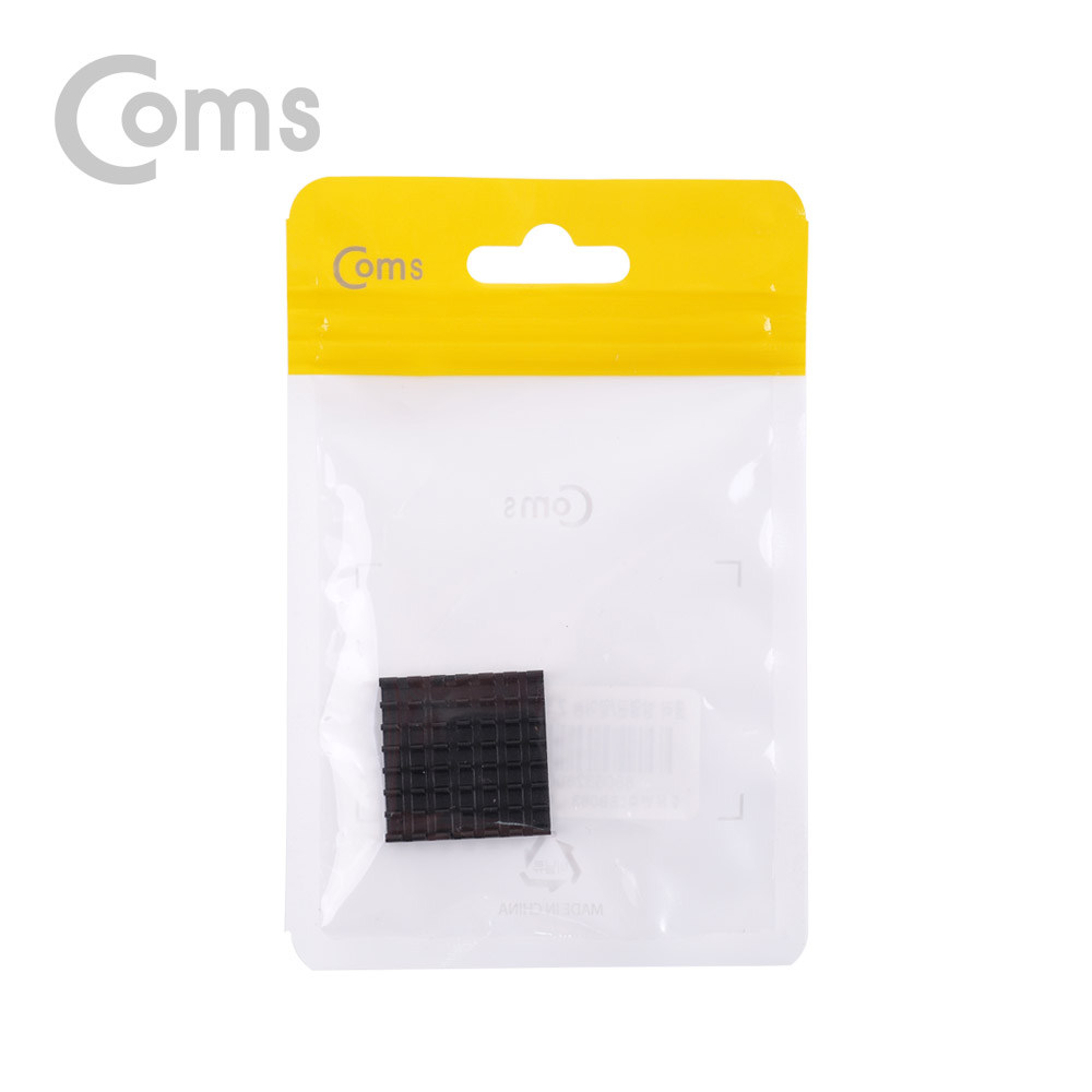Coms 쿨러 방열판 / 알루미늄 25mm x 25mm x 5mm, Black