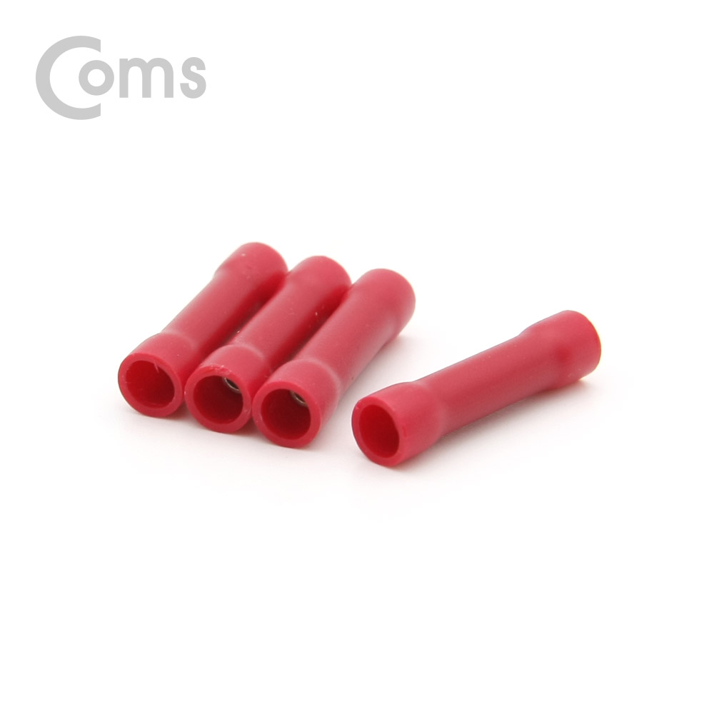 Coms 부트 커넥터(BV1/와이어/터미널) 절연형, 적색, 외경 6mm, 50pcs