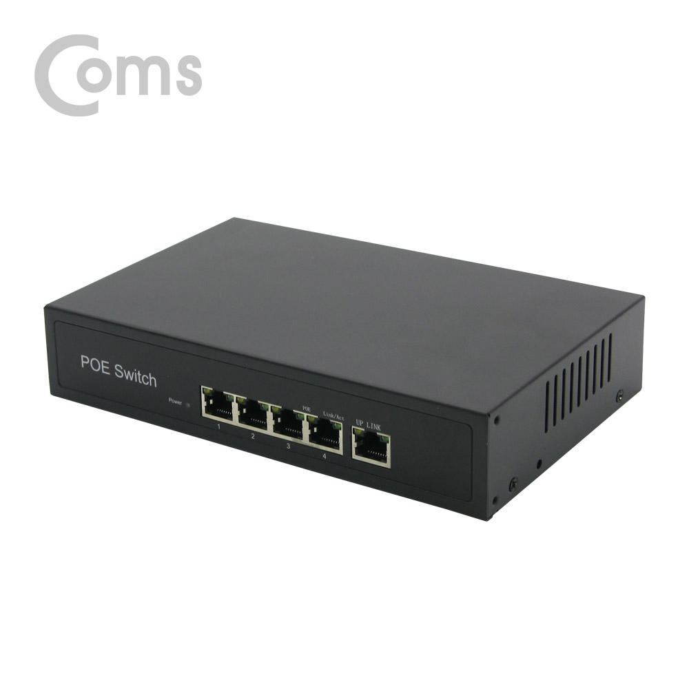 Coms 4포트 POE 스위치 허브 (10/100Mbps, PoE 장비전용)