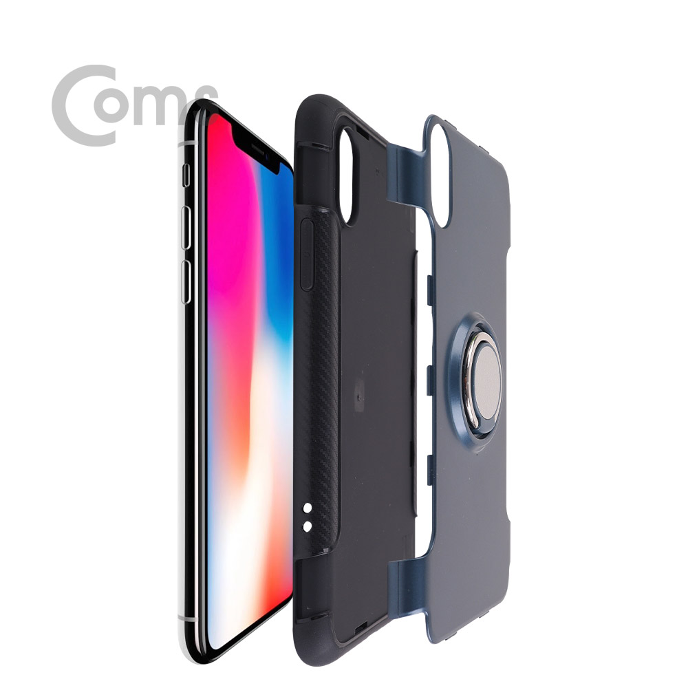 Coms 스마트폰 케이스(핑거링), Blue - iOS폰 X /iP X/ iOS Phone X