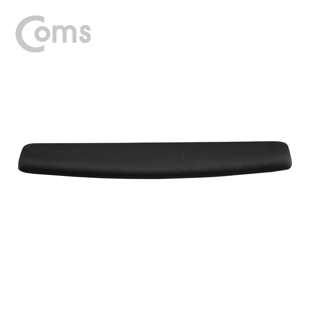 Coms 키보드 손목 보호대 - 46cm X 7.5cm / 패브릭 커버 / 곡선형 / 블랙