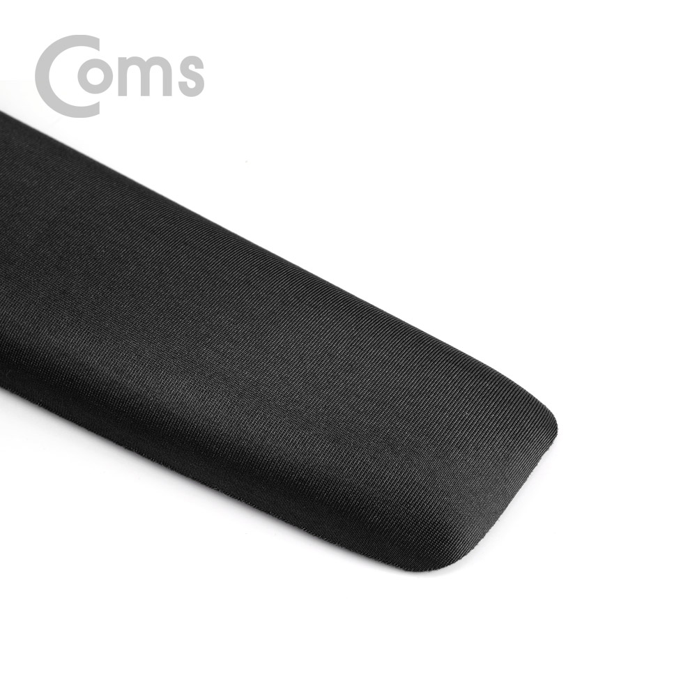 Coms 키보드 손목 보호대 - 46cm X 7.5cm / 패브릭 커버 / 곡선형 / 블랙
