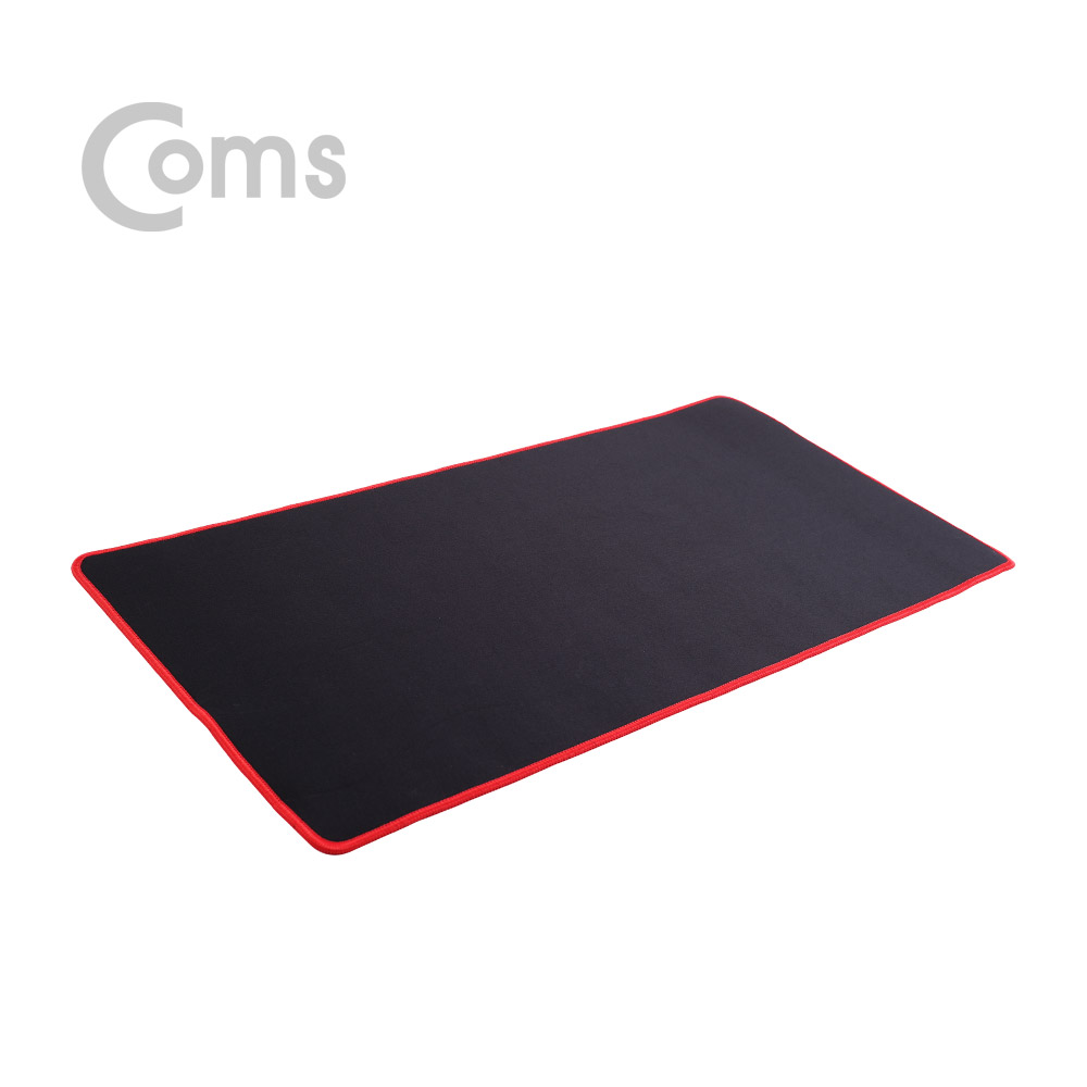 Coms 마우스 패드(장패드), 적색띠 - 58 x 30cm, 두께 3mm