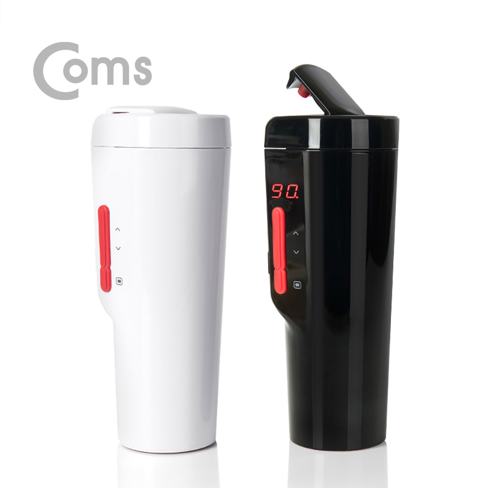 Coms 나비 차량용 히팅 텀블러 / 차량용 커피포트 일체형 / 12V-6A / White