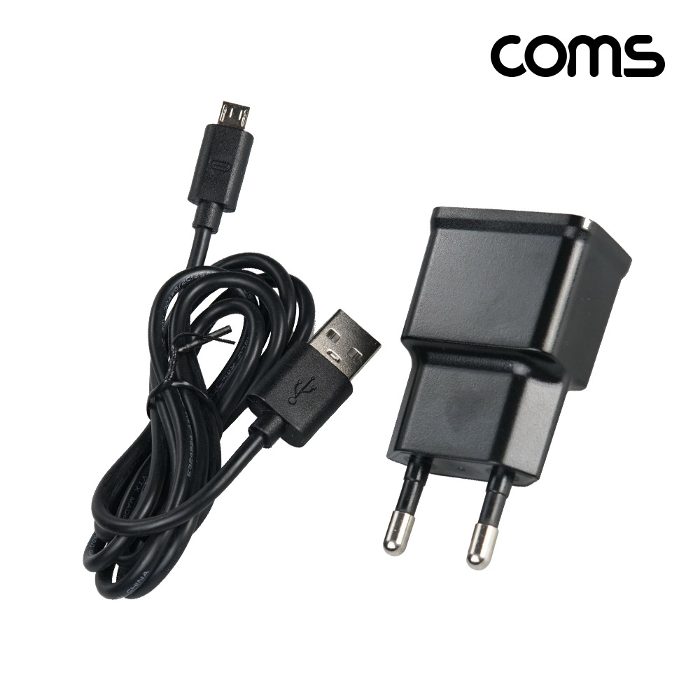Coms G POWER 가정용 충전기 Micro5핀 USB 1포트 5V/1.2A (Black)