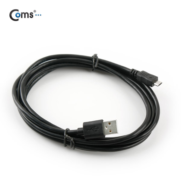 Coms USB/Micro USB(B) 케이블(충전/데이터), Black 2M