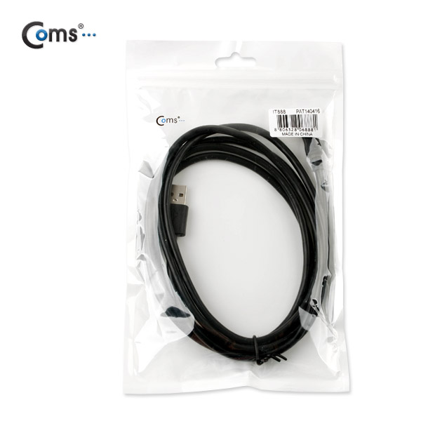 Coms USB/Micro USB(B) 케이블(충전/데이터), Black 2M