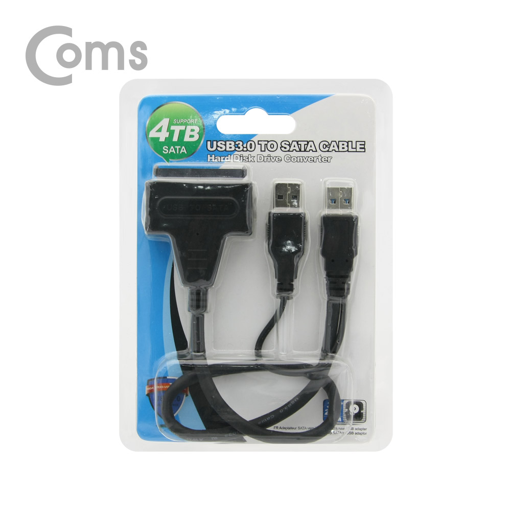 Coms USB 3.0 컨버터 케이블 일체형 (2.5 HDD용/SATA 3) USB Power / 4TB