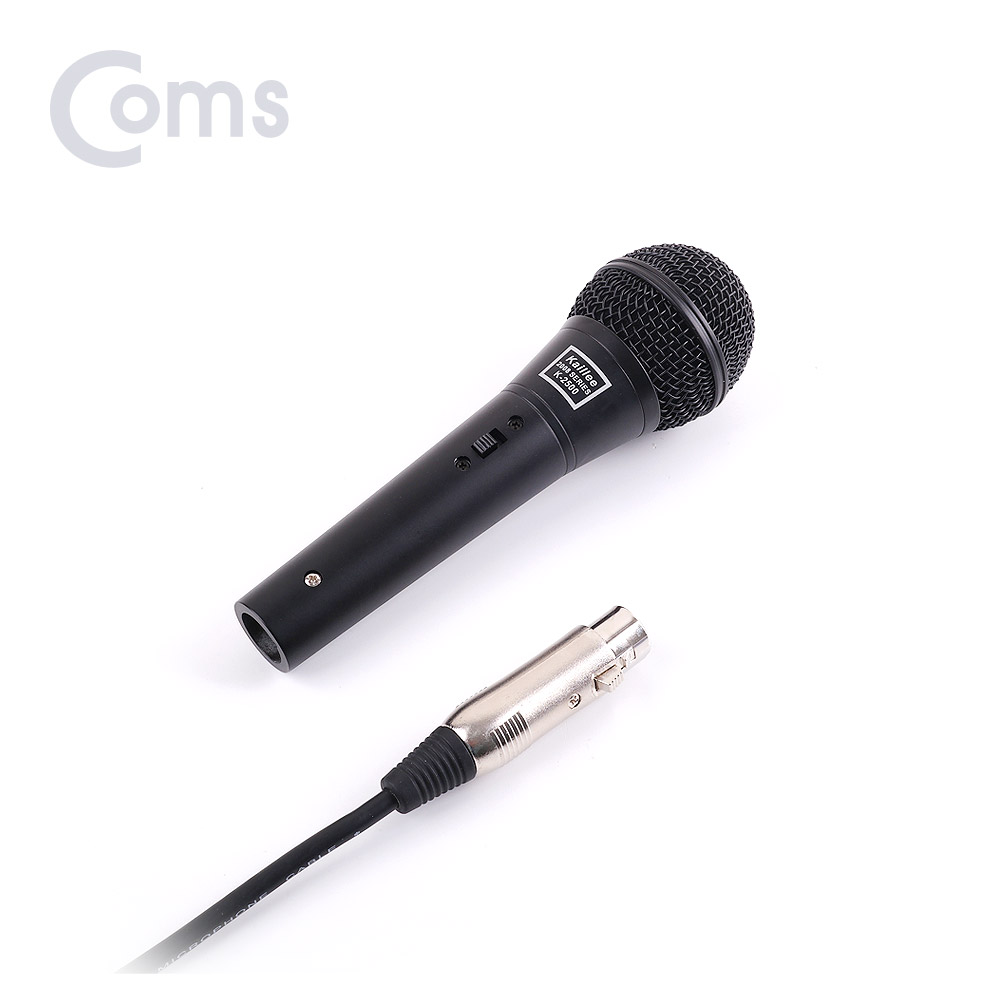 Coms 다이나믹 마이크 / 6.3mm / 노래방 마이크 / Black