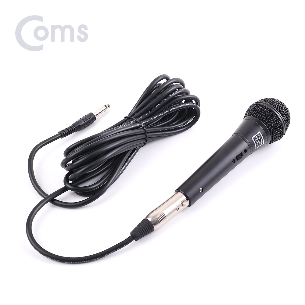 Coms 다이나믹 마이크 / 6.3mm / 노래방 마이크 / Black
