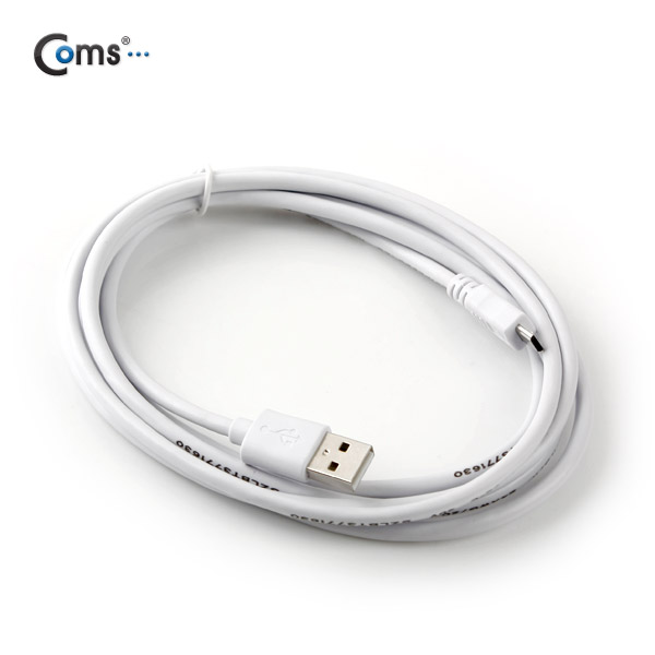 Coms USB/Micro USB(B) 케이블(고급형), White 2M