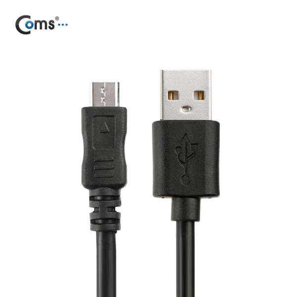 Coms USB/Micro USB(B) 케이블(고급형), Black 2M
