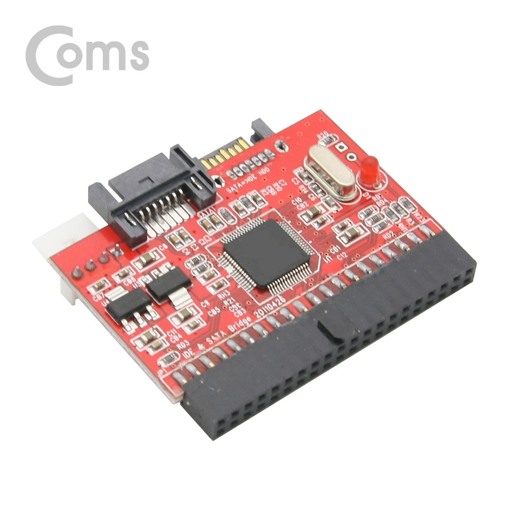 Coms SATA 컨버터(SATA HDD용) / SATA to IDE 컨버터(SATA케이블 50cm) / Red