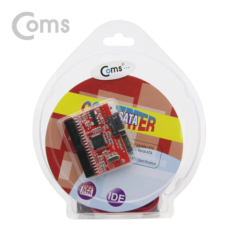 Coms SATA 컨버터(SATA HDD용) / SATA to IDE 컨버터(SATA케이블 50cm) / Red