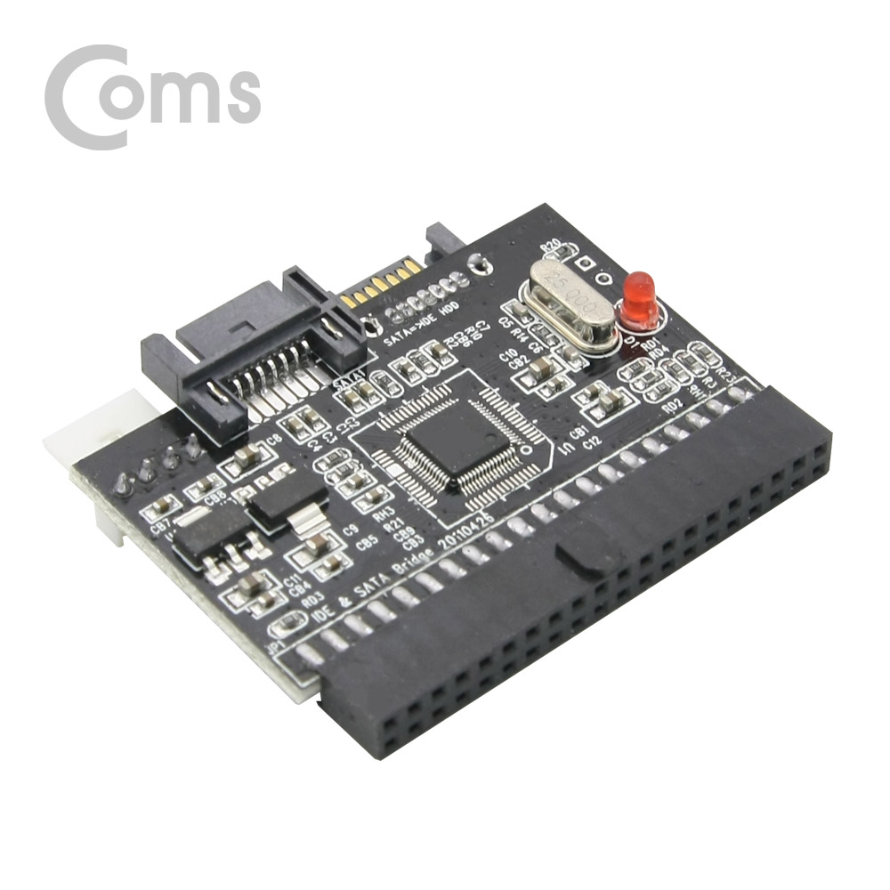 Coms SATA 컨버터(SATA HDD용) / SATA to IDE 컨버터(SATA케이블 20cm) / Black