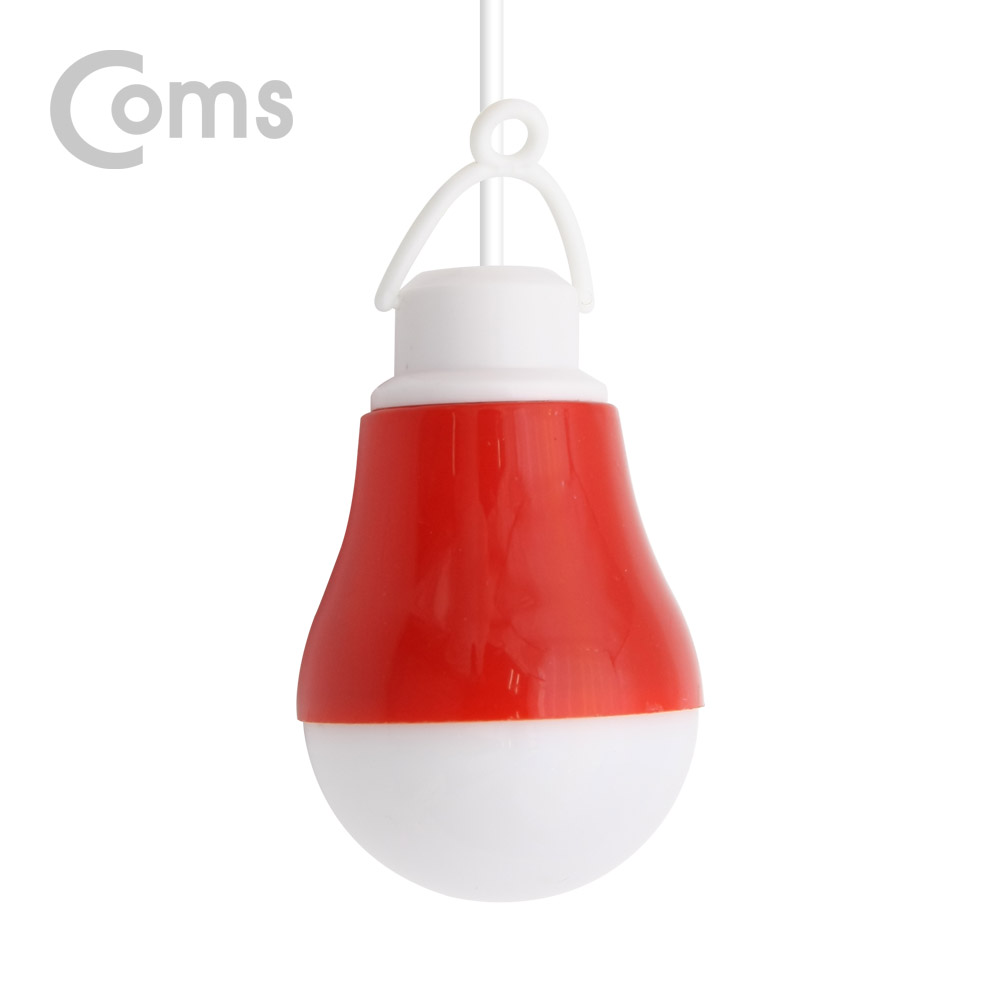 Coms USB 램프(전구형), Red/5V 5W, 캠핑용 1M