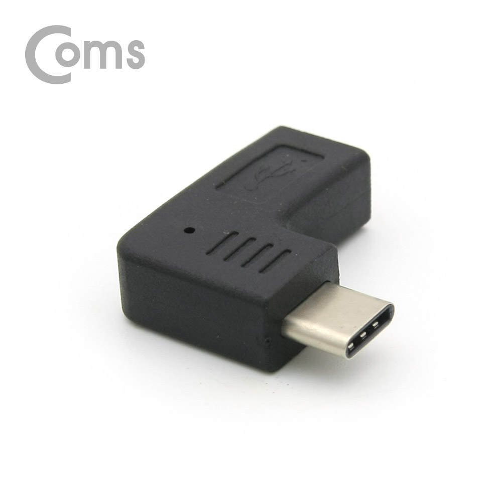 Coms USB 3.1 Type C 젠더(Type C M / Micro 5P F) Black, 꺾임(꺽임)