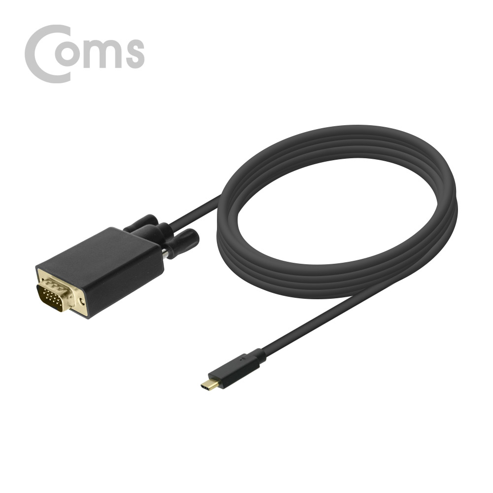 Coms USB 3.1 Type-C(M) to VGA(M) 컨버터 케이블 3M / 1080p 60Hz