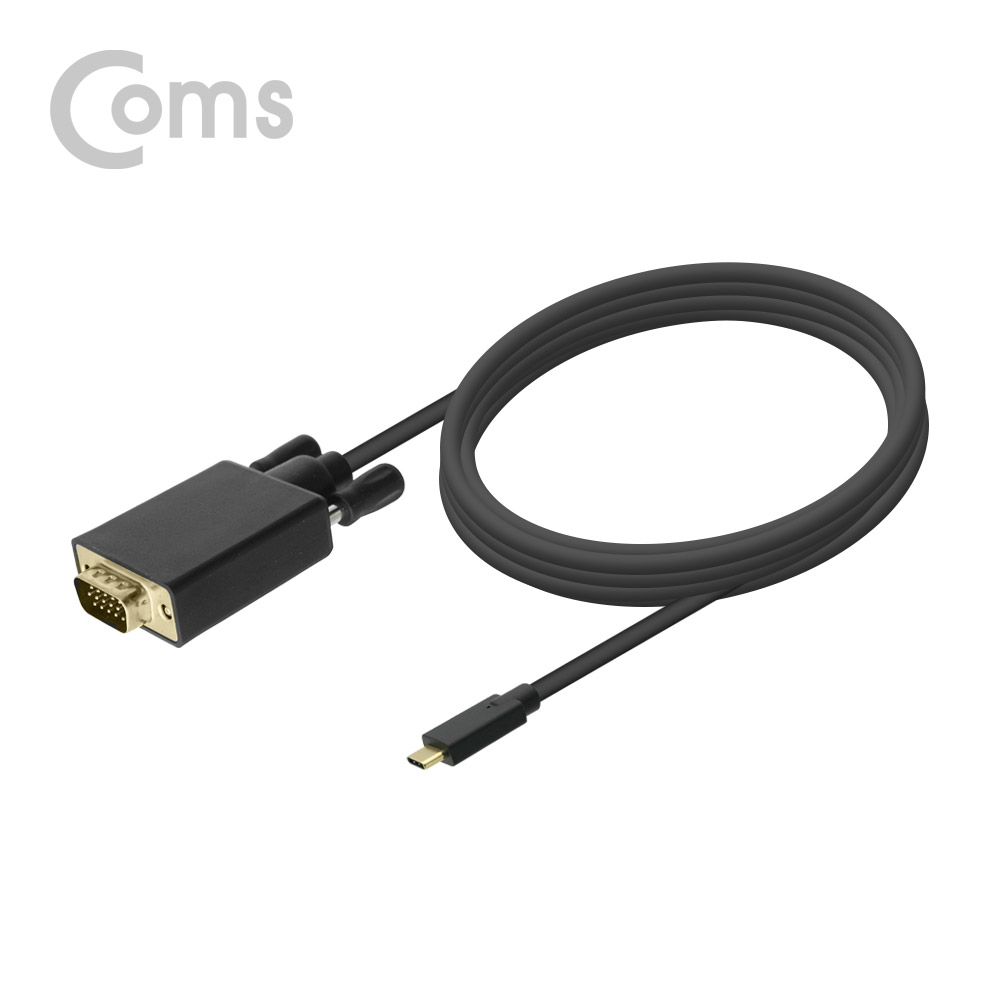 Coms USB 3.1 Type-C(M) to VGA(M) 컨버터 케이블 2M / 1080p 60Hz