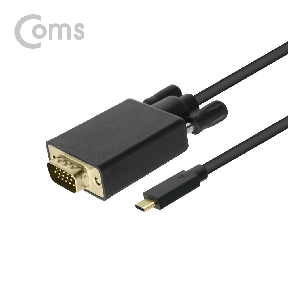 Coms USB 3.1 Type-C(M) to VGA(M) 컨버터 케이블 2M / 1080p 60Hz