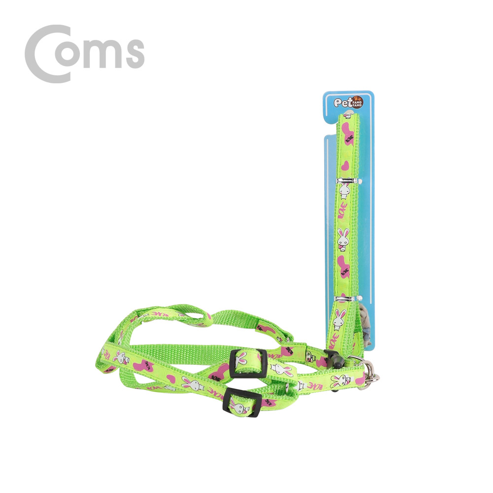 Coms 강아지/애견 가슴줄 / 하네스 / 목줄 / 리드줄 / Green / 1.2M / 둘레 30~45cm
