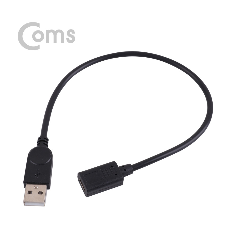 Coms Type-C (USB 3.1) 젠더, 25cm / USB 2.0 A(M)/C(F)
