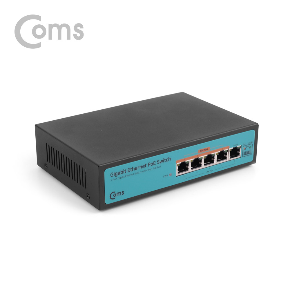 Coms 5포트 기가비트 GbE PoE 스위치허브 10/100/1000Mbps