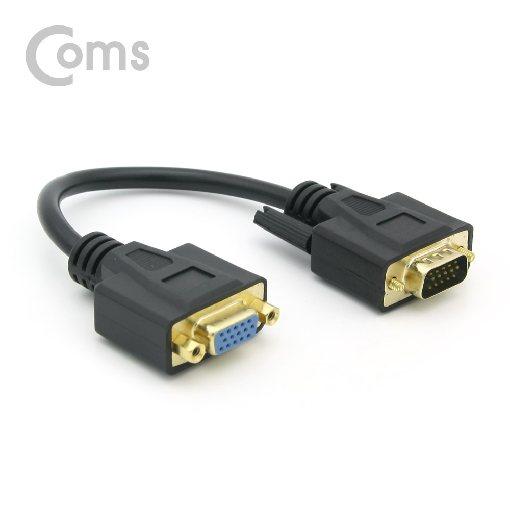 Coms 모니터 젠더(RGB) 20cm, VGA 15P(M/F)
