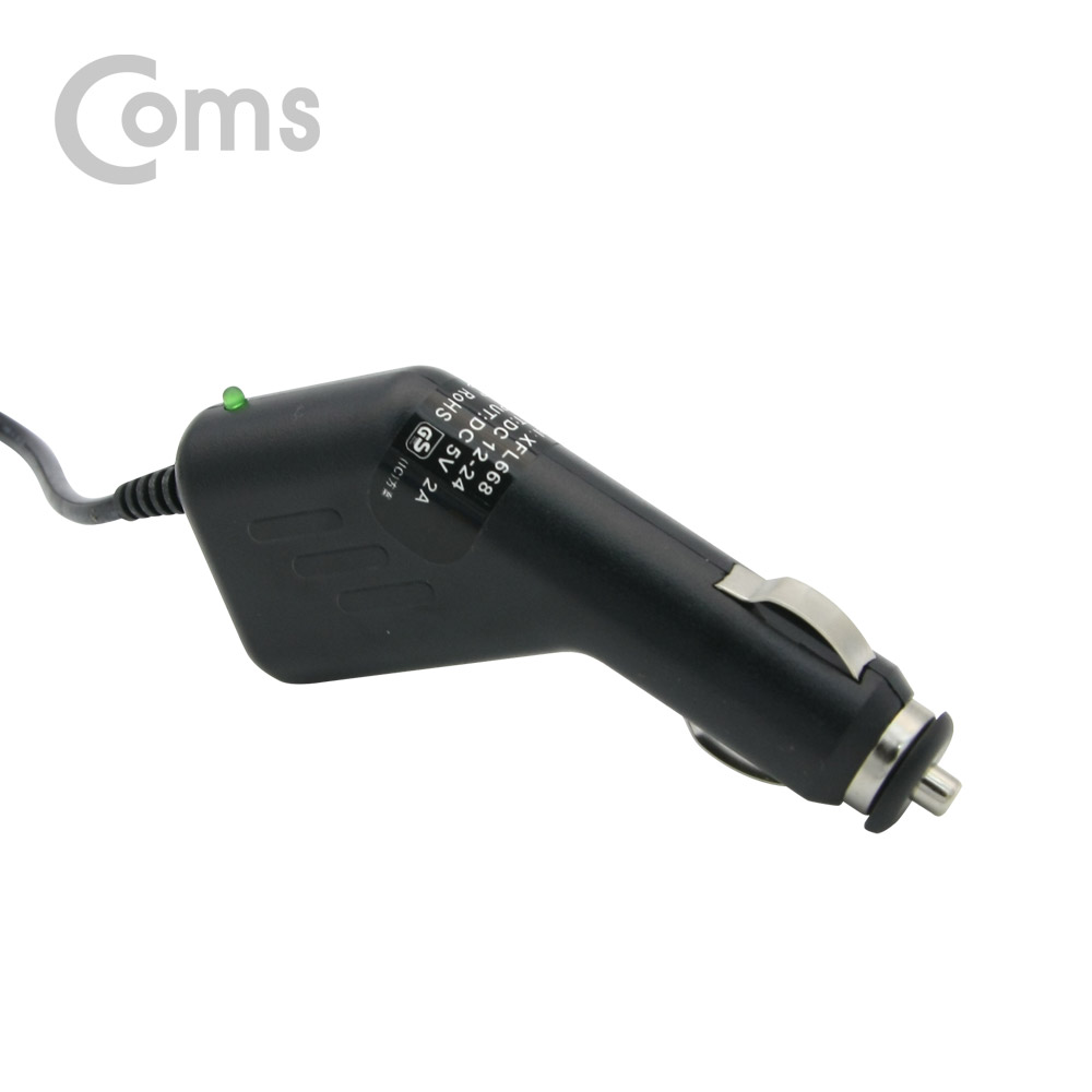 Coms 차량용 시가잭(시거잭) 충전 케이블(DC 5V/2A), Micro 5P
